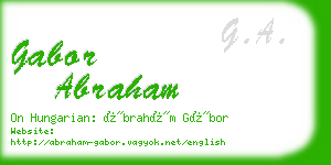 gabor abraham business card